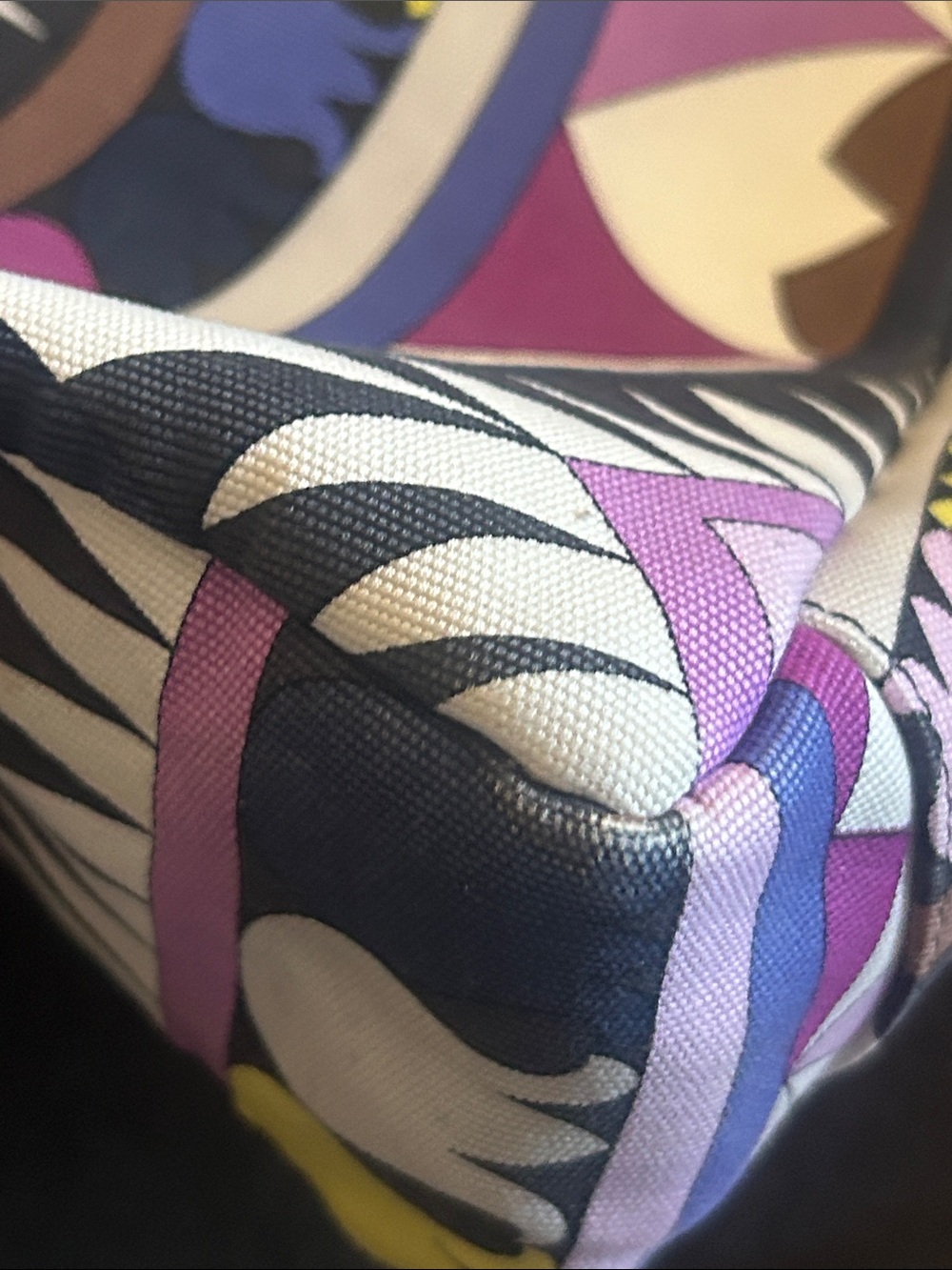 Emilio Pucci Geometric Tote in Purple & White Medium - Picture 12 of 16